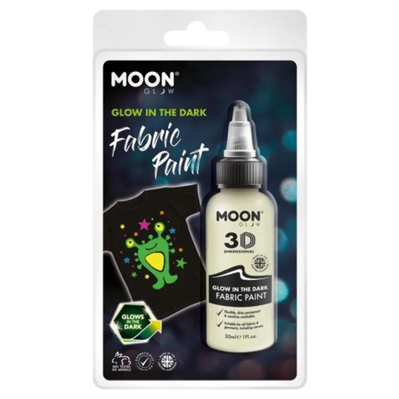 Moon Glow Glow In The Dark Fabric Paint, Clear