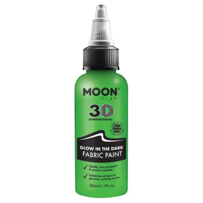 Moon Glow Glow In The Dark Fabric Paint, Green
