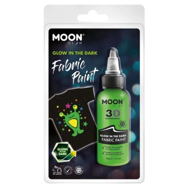 Moon Glow Glow In The Dark Fabric Paint, Green