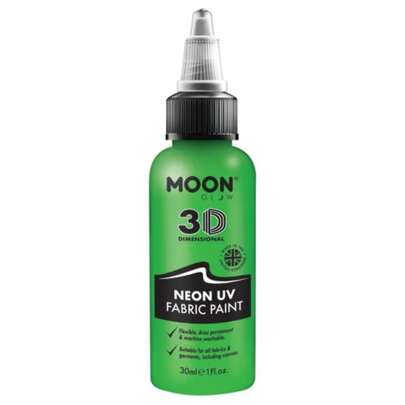 Moon Glow Neon Uv Intense Fabric Paint, Green