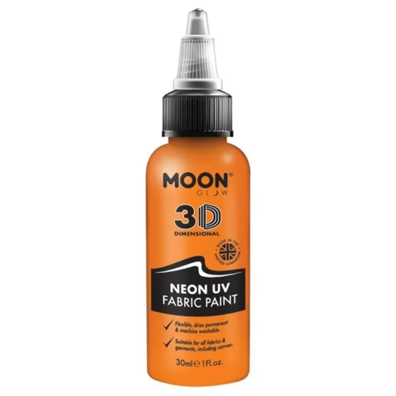 Moon Glow Neon Uv Intense Fabric Paint, Orange