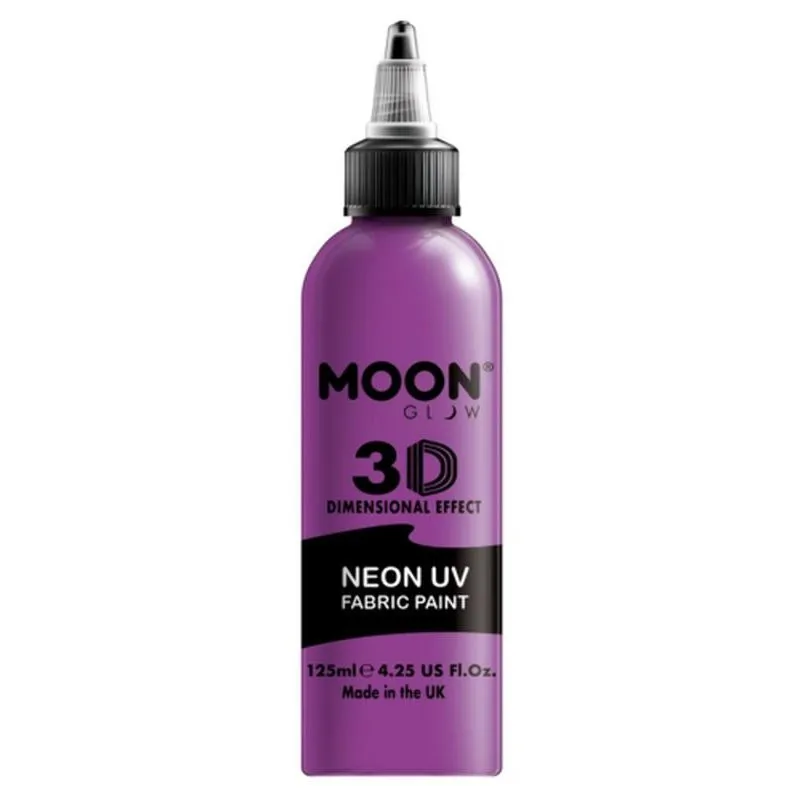 Moon Glow Neon Uv Intense Fabric Paint, Purple, 125ml
