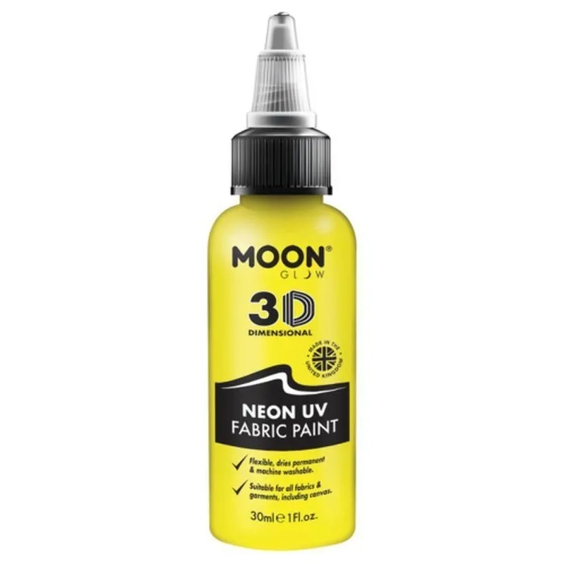 Moon Glow Neon Uv Intense Fabric Paint, Yellow