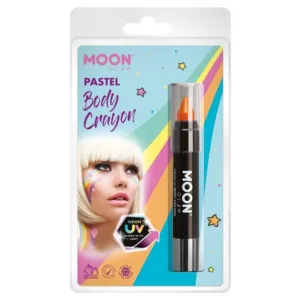 Moon Glow Pastel Neon Uv Body Crayons, Orange