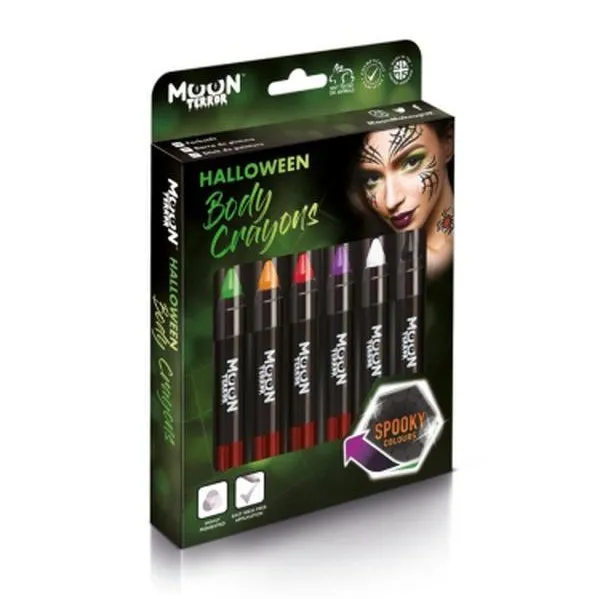 Moon Terror Halloween Body Crayons, Assorted