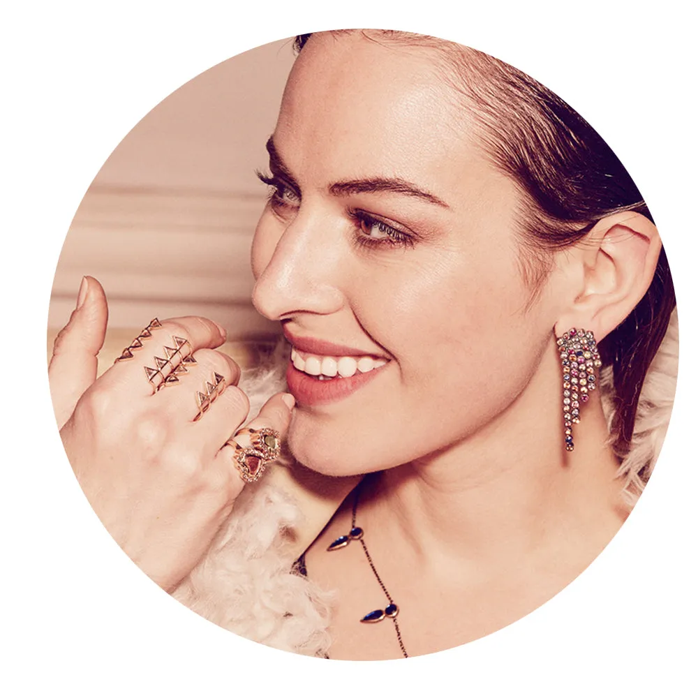 multi-sapphire fringe earrings