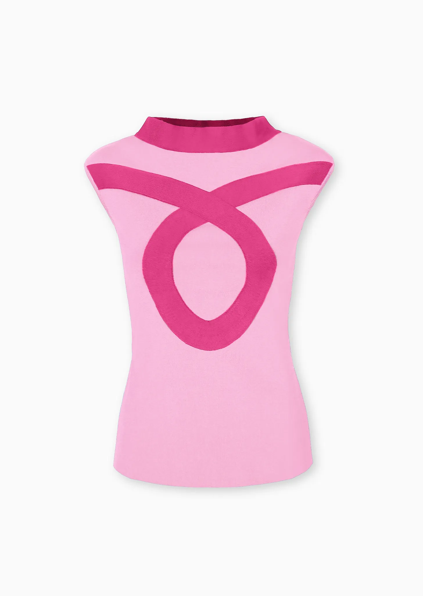 Nadia - Loop Motif Top with Cut-Out Back