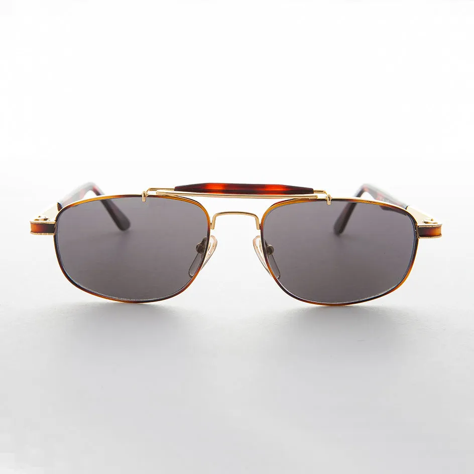 Narrow Rectangular Vintage PIlot Sunglass - Chipper