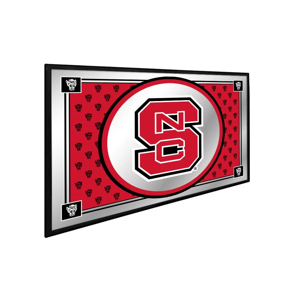 NC State Wolfpack: Team Spirit - Framed Mirrored Wall Sign