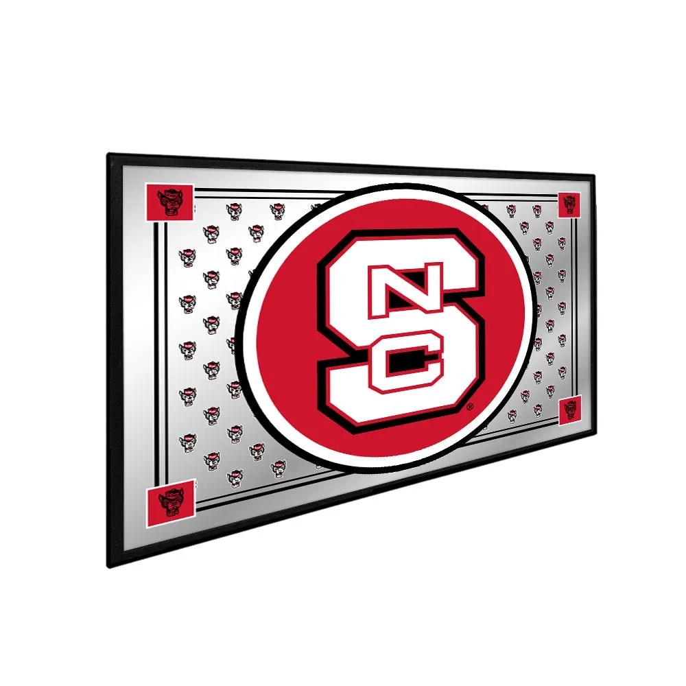 NC State Wolfpack: Team Spirit - Framed Mirrored Wall Sign