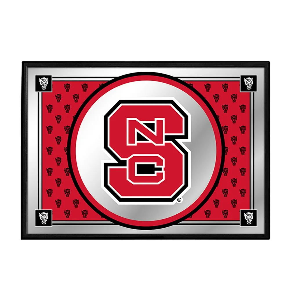 NC State Wolfpack: Team Spirit - Framed Mirrored Wall Sign