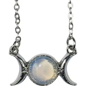 Necklace Opalite Moon Phases