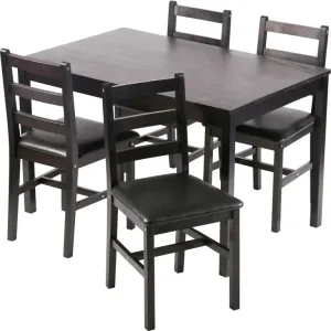 New, Fully Assembled Dining Table Set, 5 Pieces Kitchen Dining Table with 4 Dining Chairs Pine Wood Kitchen Dinette Table - Minor Marks From Transport! Retails $340 
