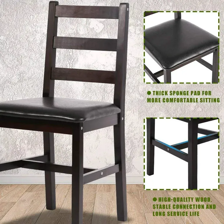 New, Fully Assembled Dining Table Set, 5 Pieces Kitchen Dining Table with 4 Dining Chairs Pine Wood Kitchen Dinette Table - Minor Marks From Transport! Retails $340 