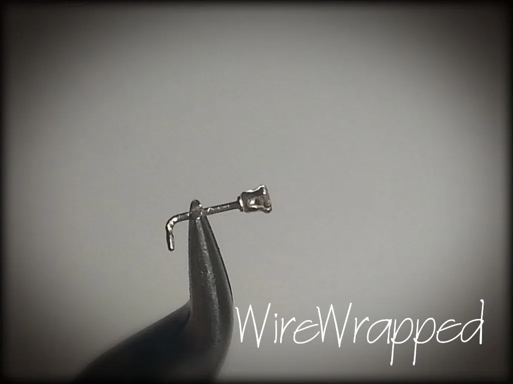 Nose Stud - Real SMOKY QUARTZ - 2mm AA-Grade Genuine Facetted Stone Sterling Silver, Solid Gold, Gold Fill, Helix, Tragus, Cartilage