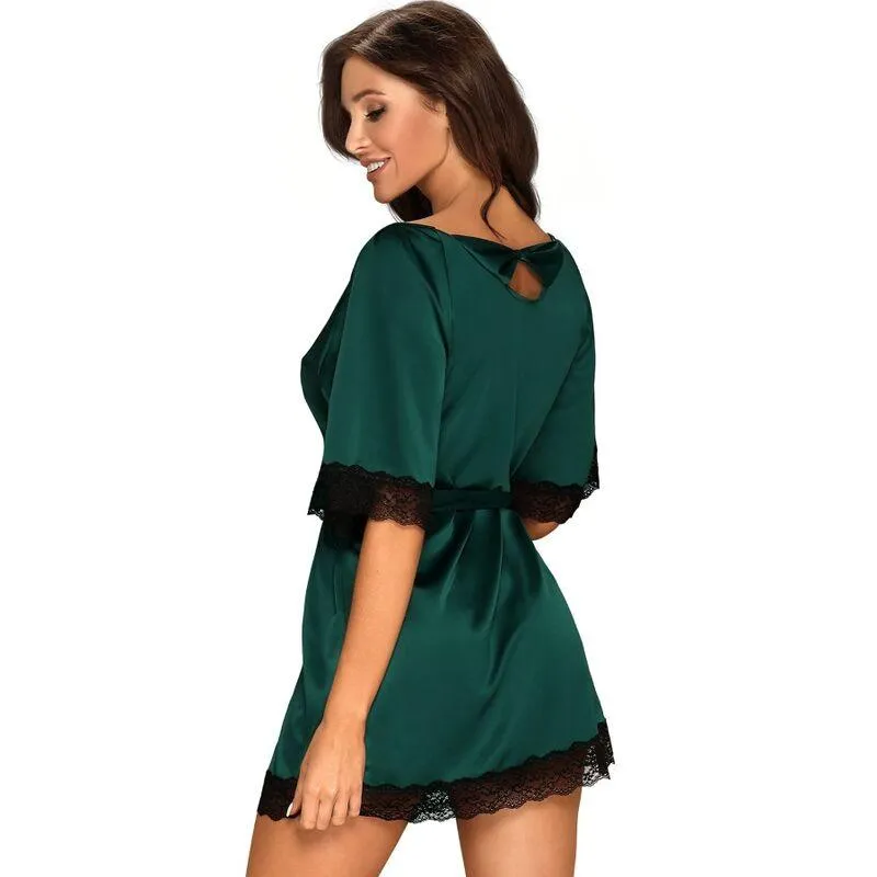 Obsessive - Sensuelia Peignoir - Green L/Xl