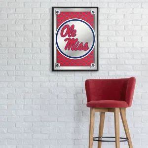 Ole Miss Rebels: Team Spirit, Stacked - Framed Mirrored Wall Sign