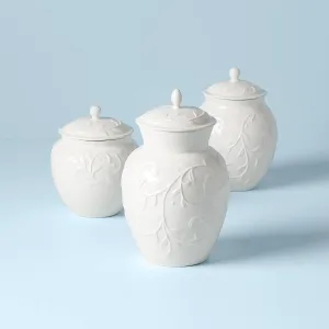 Opal Innocence Carved 3-Piece Canister Set