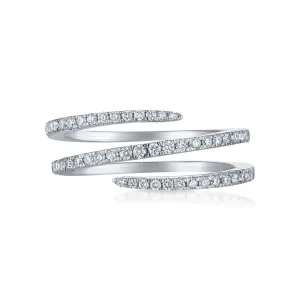 Open Diamond Wrap Ring