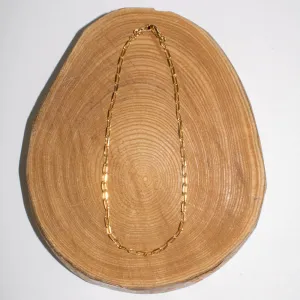 Paola Marassi - Double Clasp Rectangle Chain Necklace (Gold)