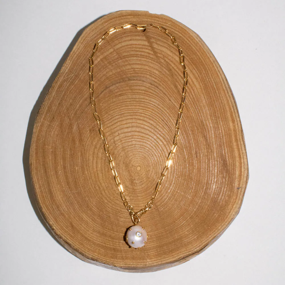 Paola Marassi - Double Clasp Rectangle Chain Necklace (Gold)
