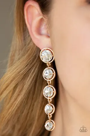 Paparazzi - Drippin' In Starlight - Gold Earrings