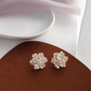 Pink Acrylic & 18K Gold-Plated Flowers Stud Earrings