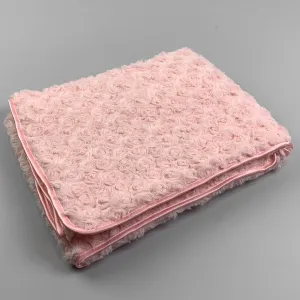 Pink Baby Blanket - Rosebud Texture