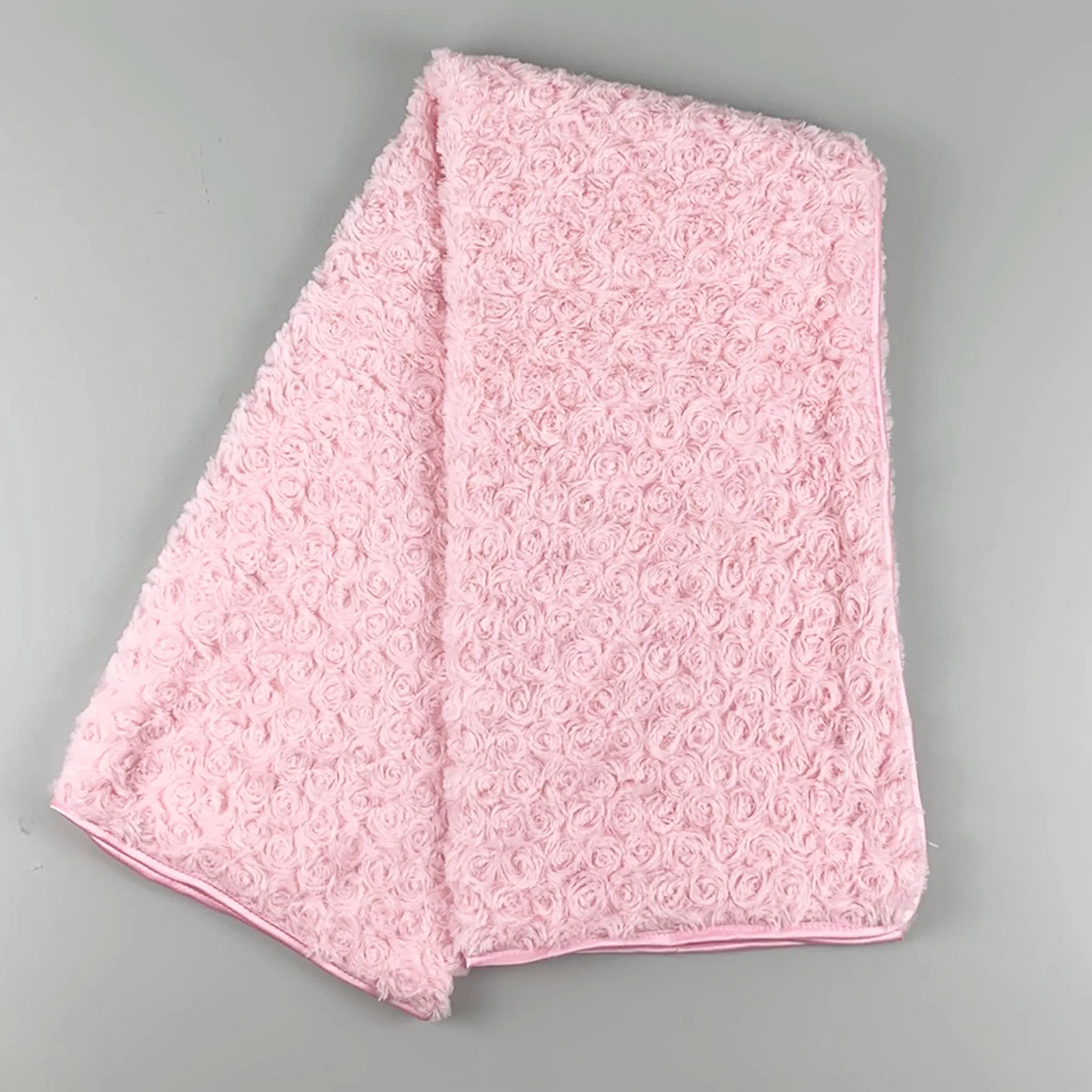Pink Baby Blanket - Rosebud Texture