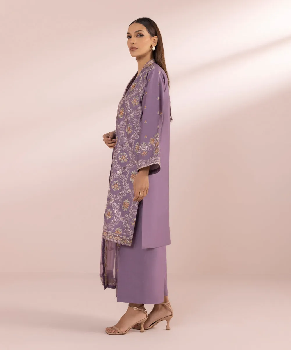 Purple Shade Pakistani Salwar Kameez Embroidered Salwar Suit