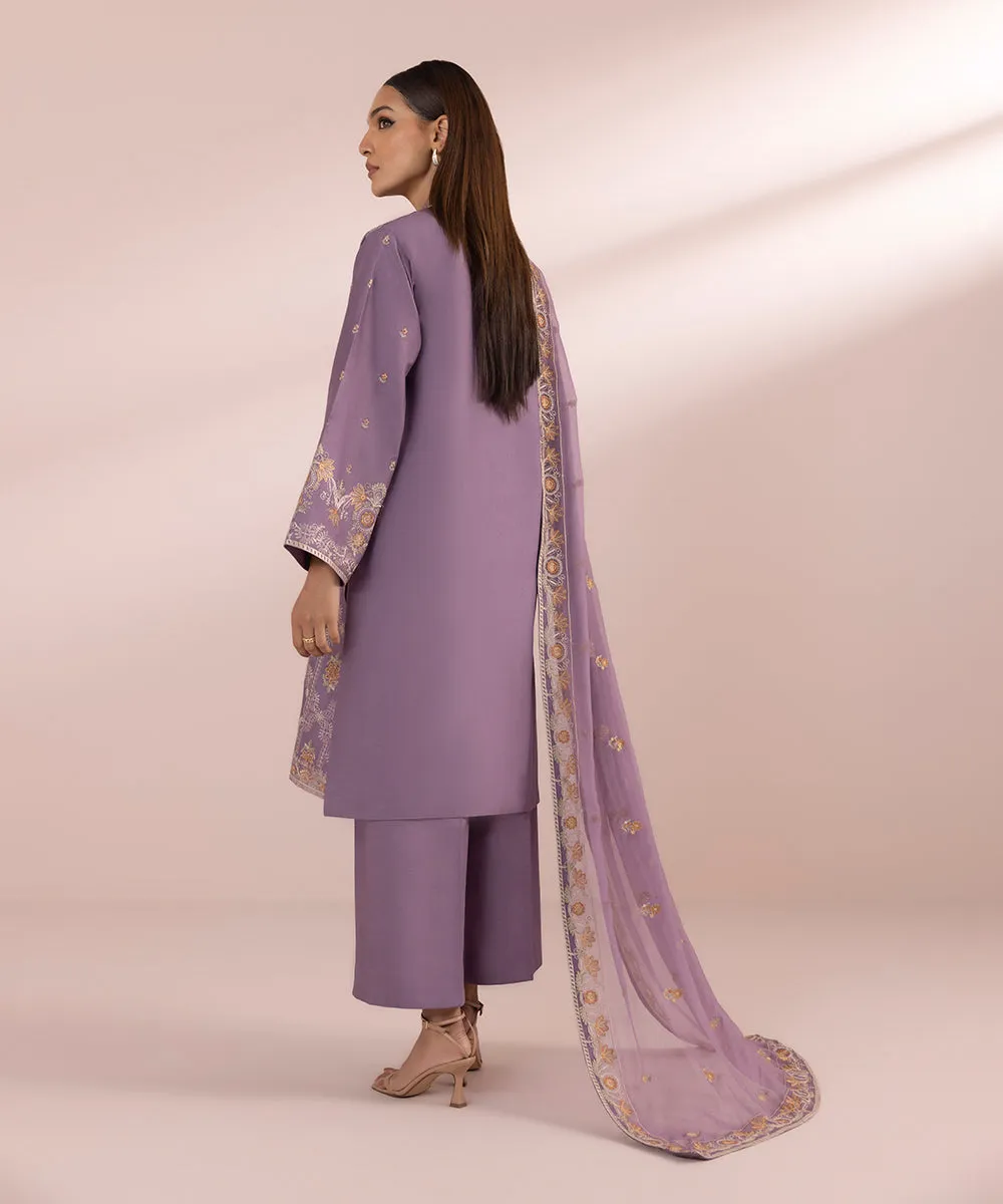 Purple Shade Pakistani Salwar Kameez Embroidered Salwar Suit