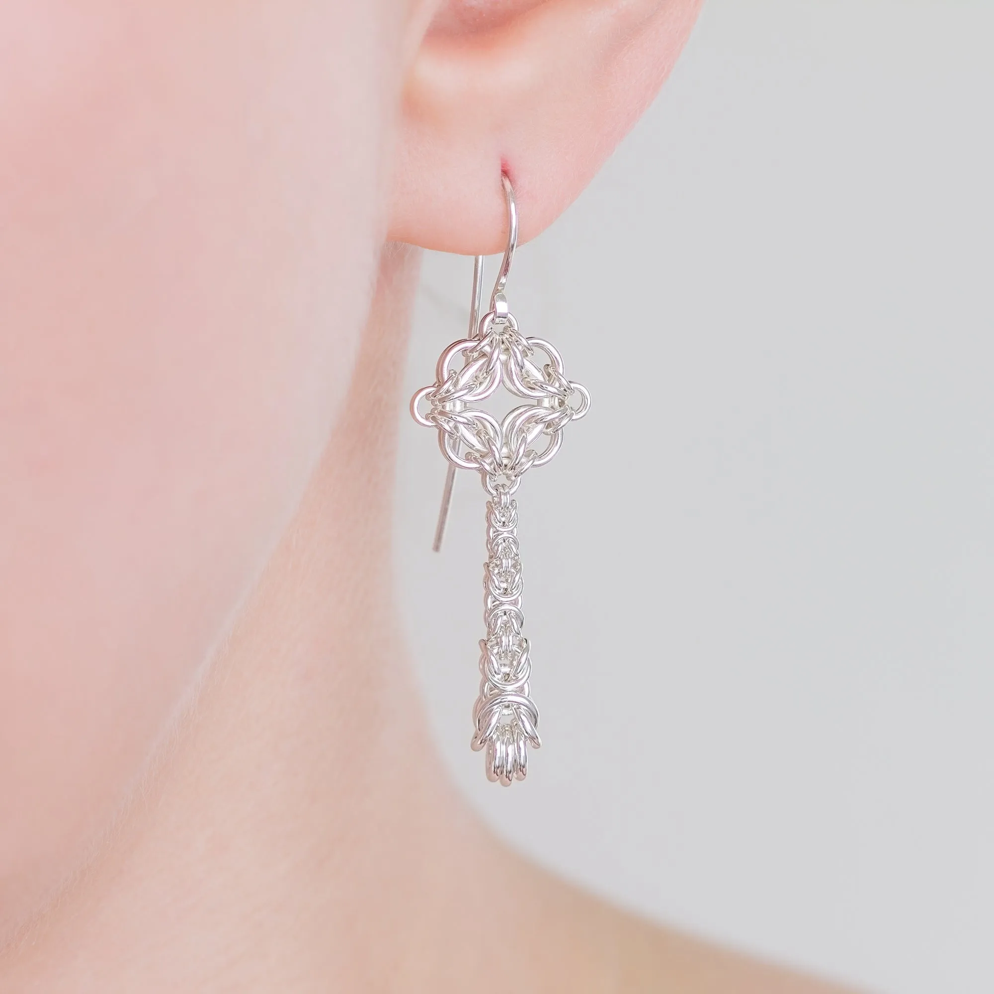 "Celestial Byzantine" Chainmaille Drop Earrings