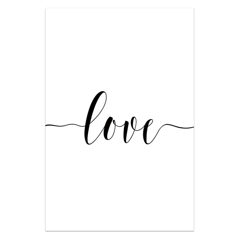 Quote Words Nordic Style Alphabet Wall Art