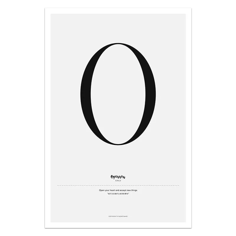 Quote Words Nordic Style Alphabet Wall Art