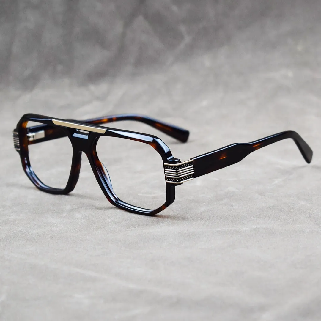 Raef Acetate Aviator Square Glasses Frames
