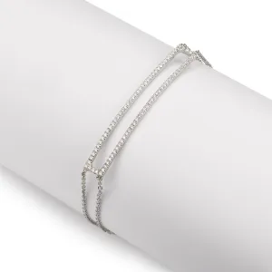 Rectangle diamond bar bracelet