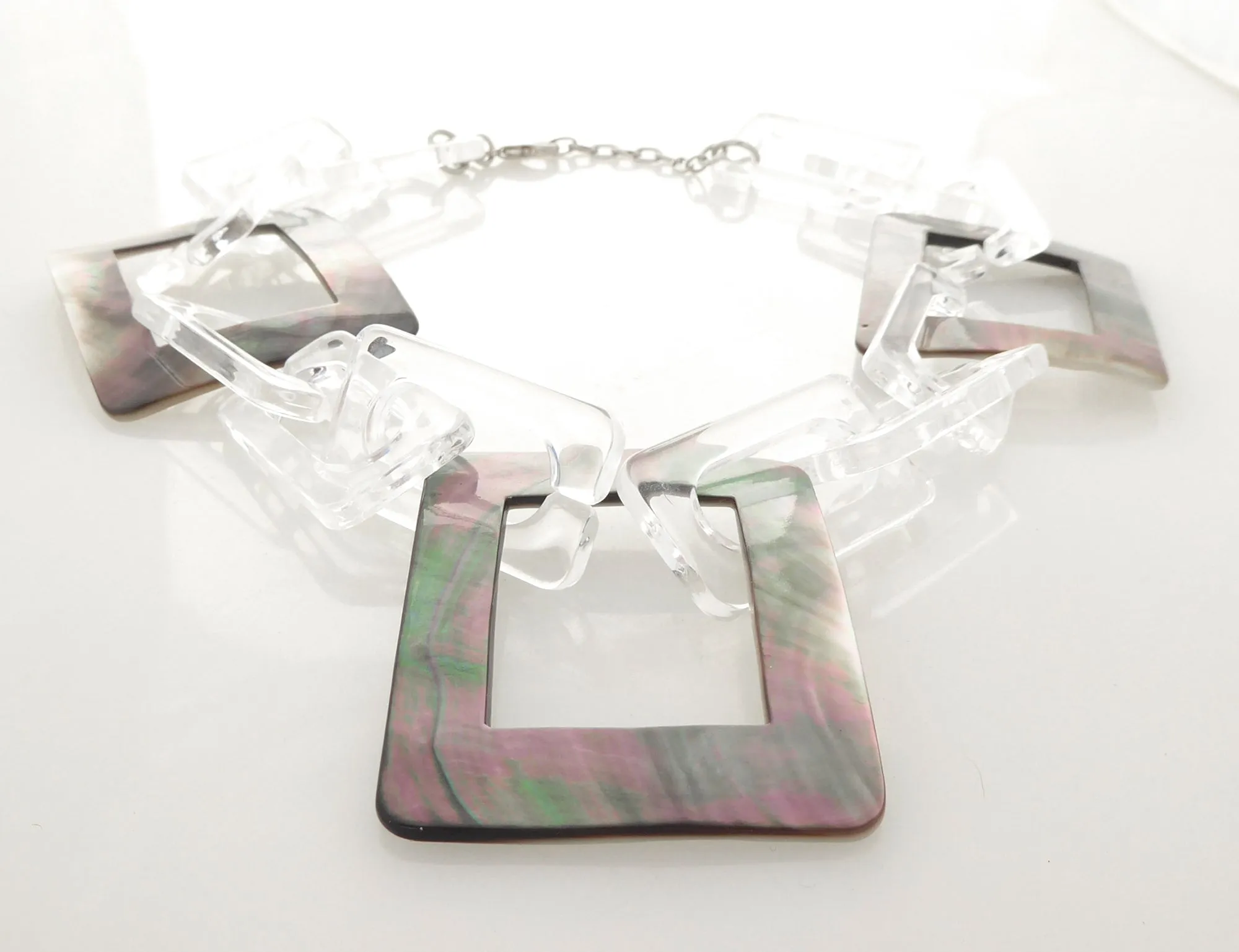 Rectangle shell necklace