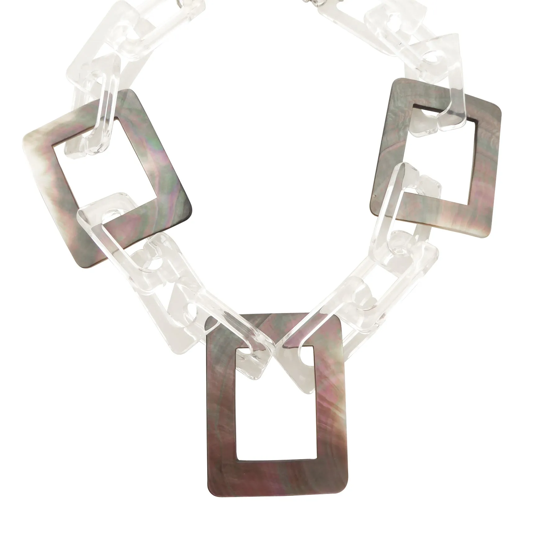 Rectangle shell necklace