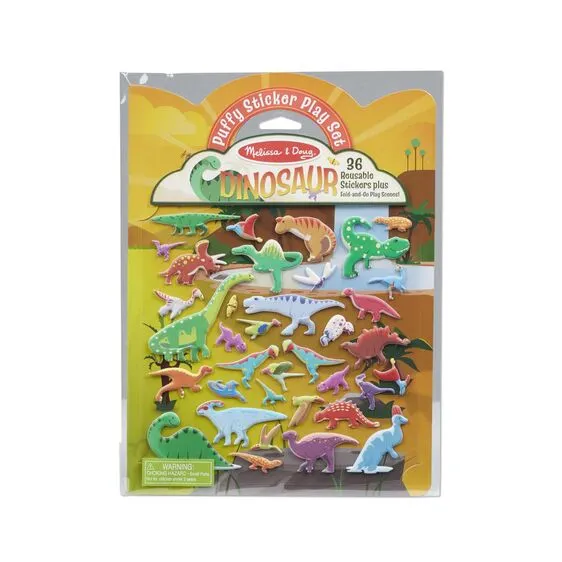 Reusable Puffy Stickers Dino
