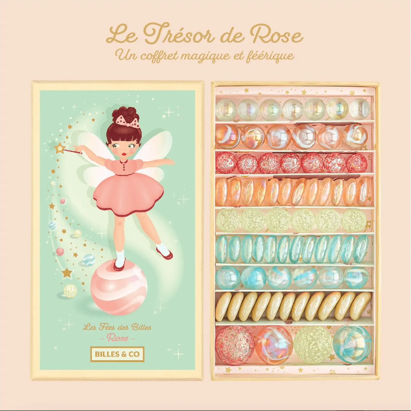 Rose Fairy Marbles Box - 71 Pack