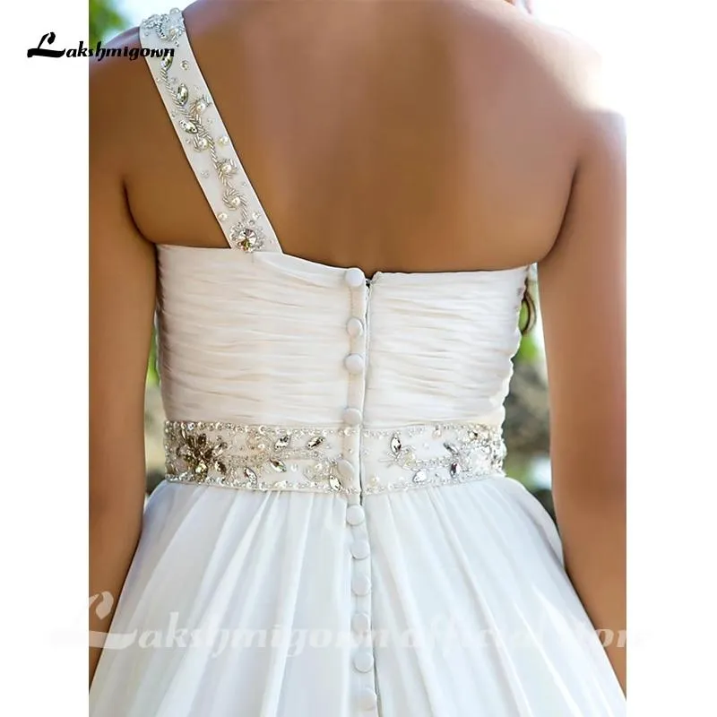 Roycebridal Beach One Shoulder A-Line Wedding Dresses