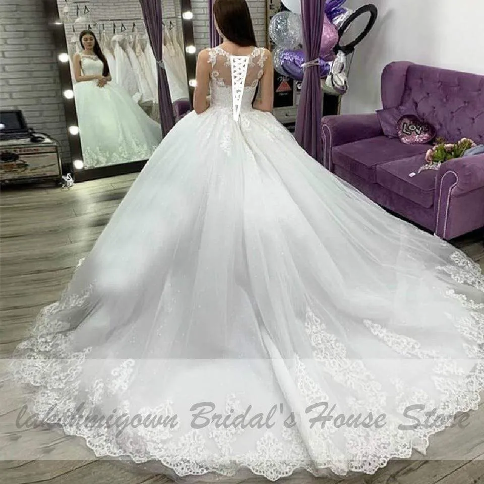 Roycebridal Dubai White Bridal Ball Gown Wedding Dress Floral Turkey