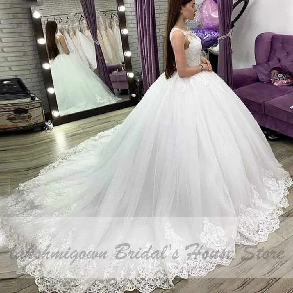 Roycebridal Dubai White Bridal Ball Gown Wedding Dress Floral Turkey