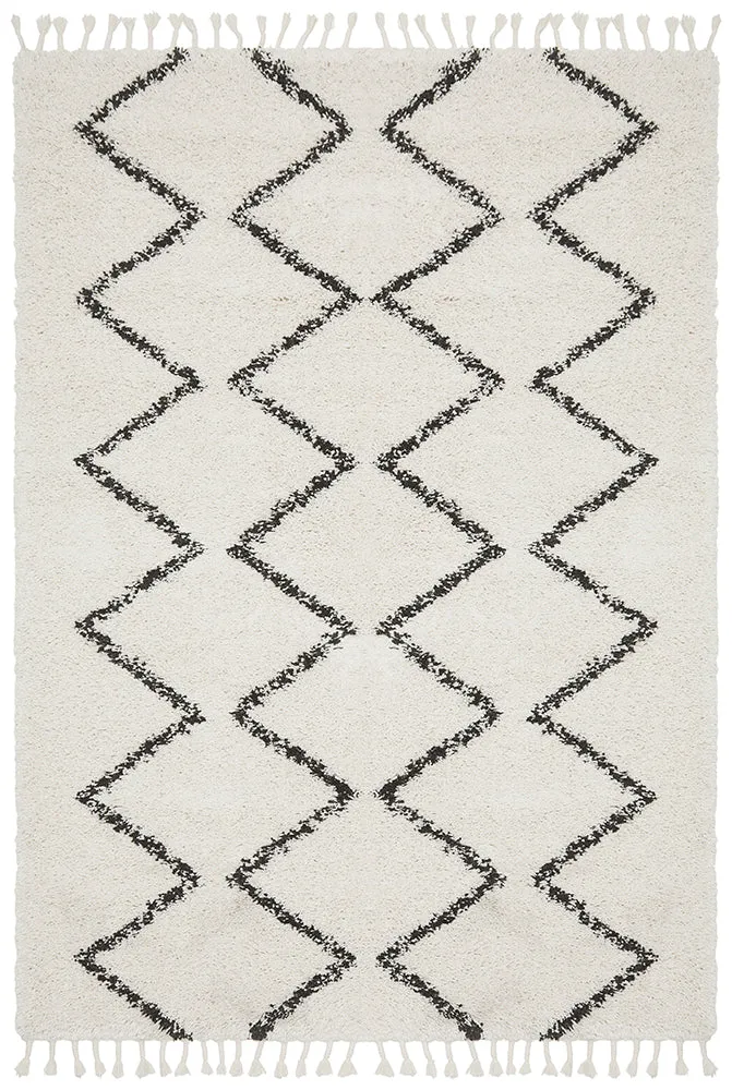 Saffron 11 White Rug