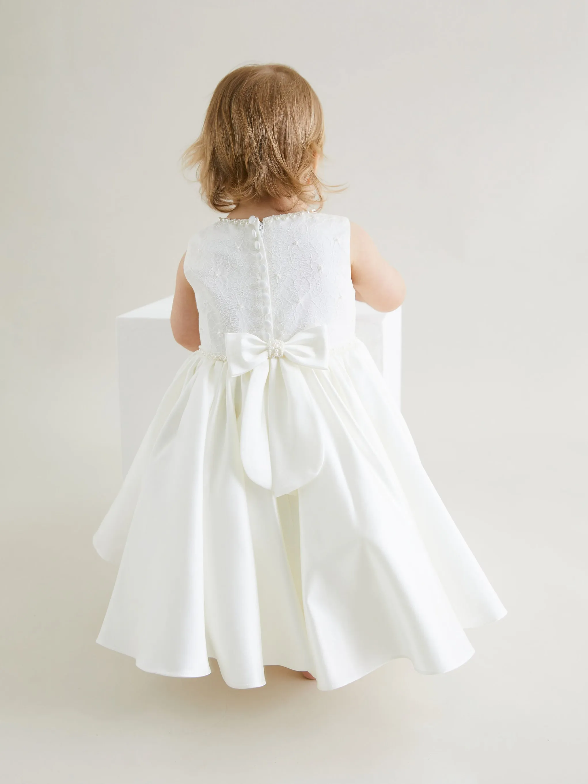 Sarah Louise Ivory & Satin Embellished Occasion Dress