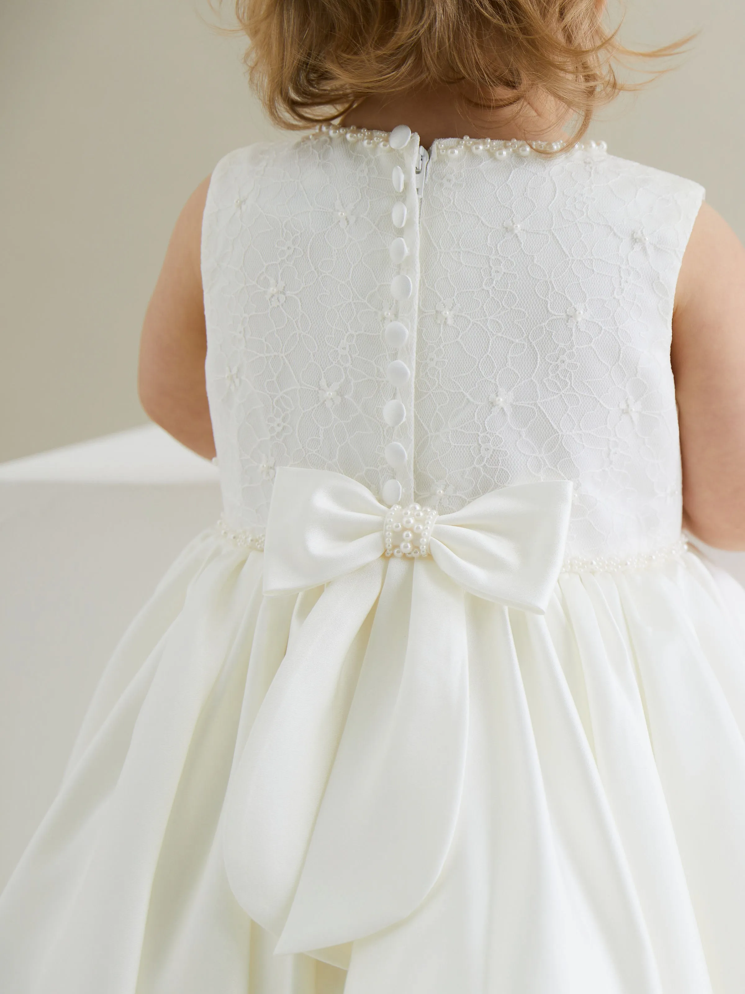 Sarah Louise Ivory & Satin Embellished Occasion Dress