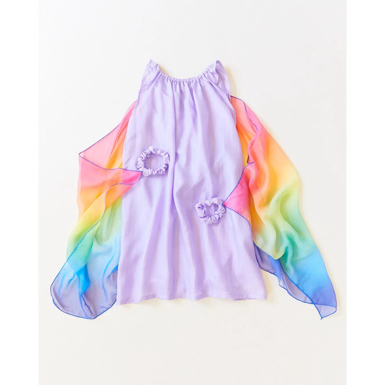 Sarah's Silks Fairy Dress - Lavender and Rainbow