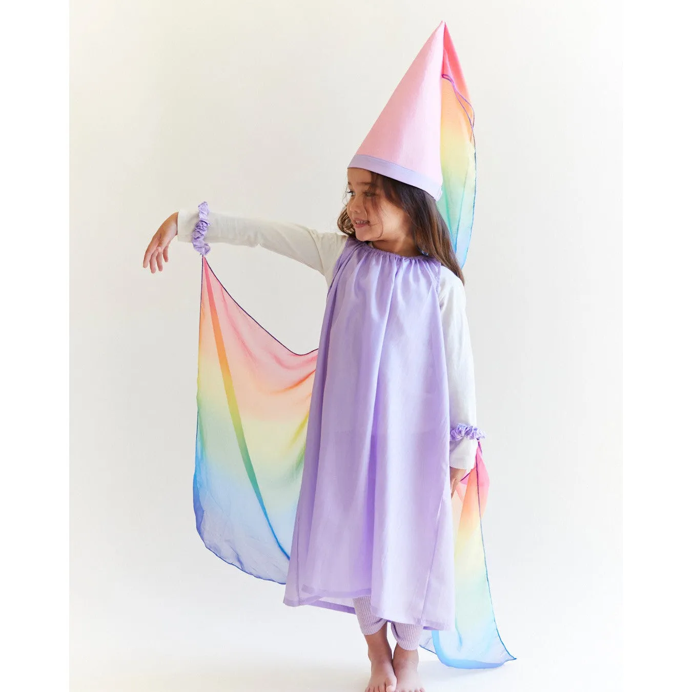 Sarah's Silks Fairy Dress - Lavender and Rainbow