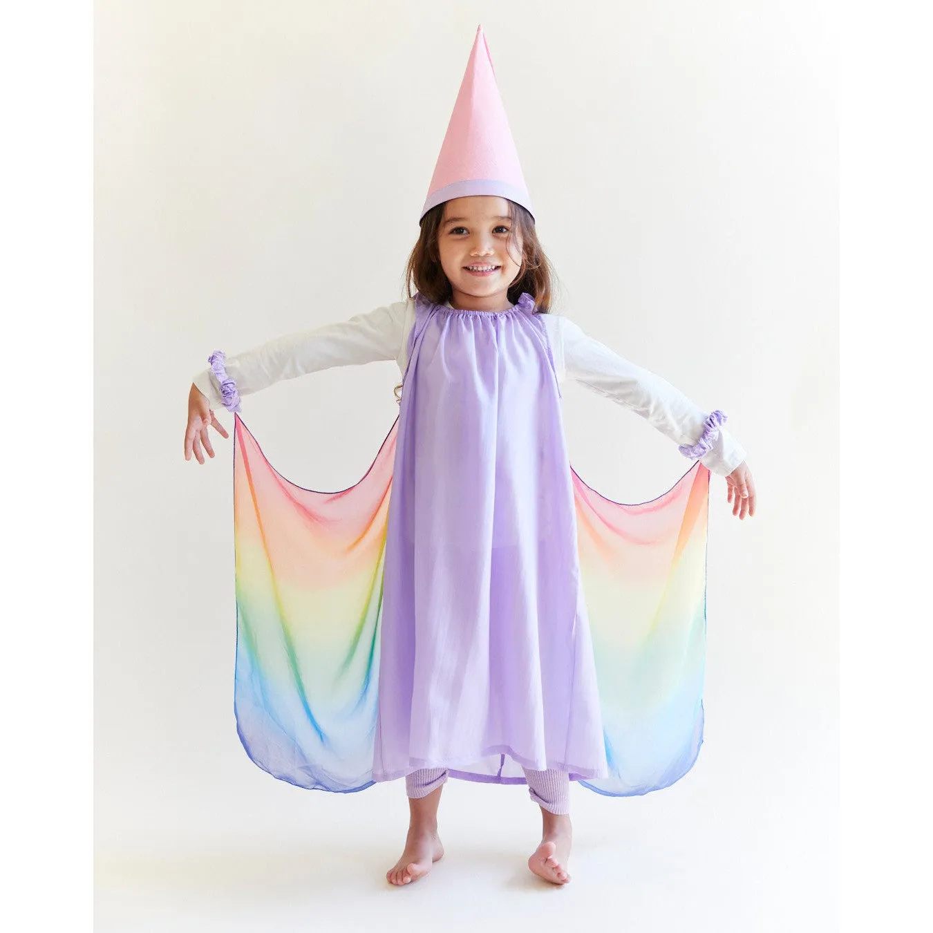 Sarah's Silks Fairy Dress - Lavender and Rainbow