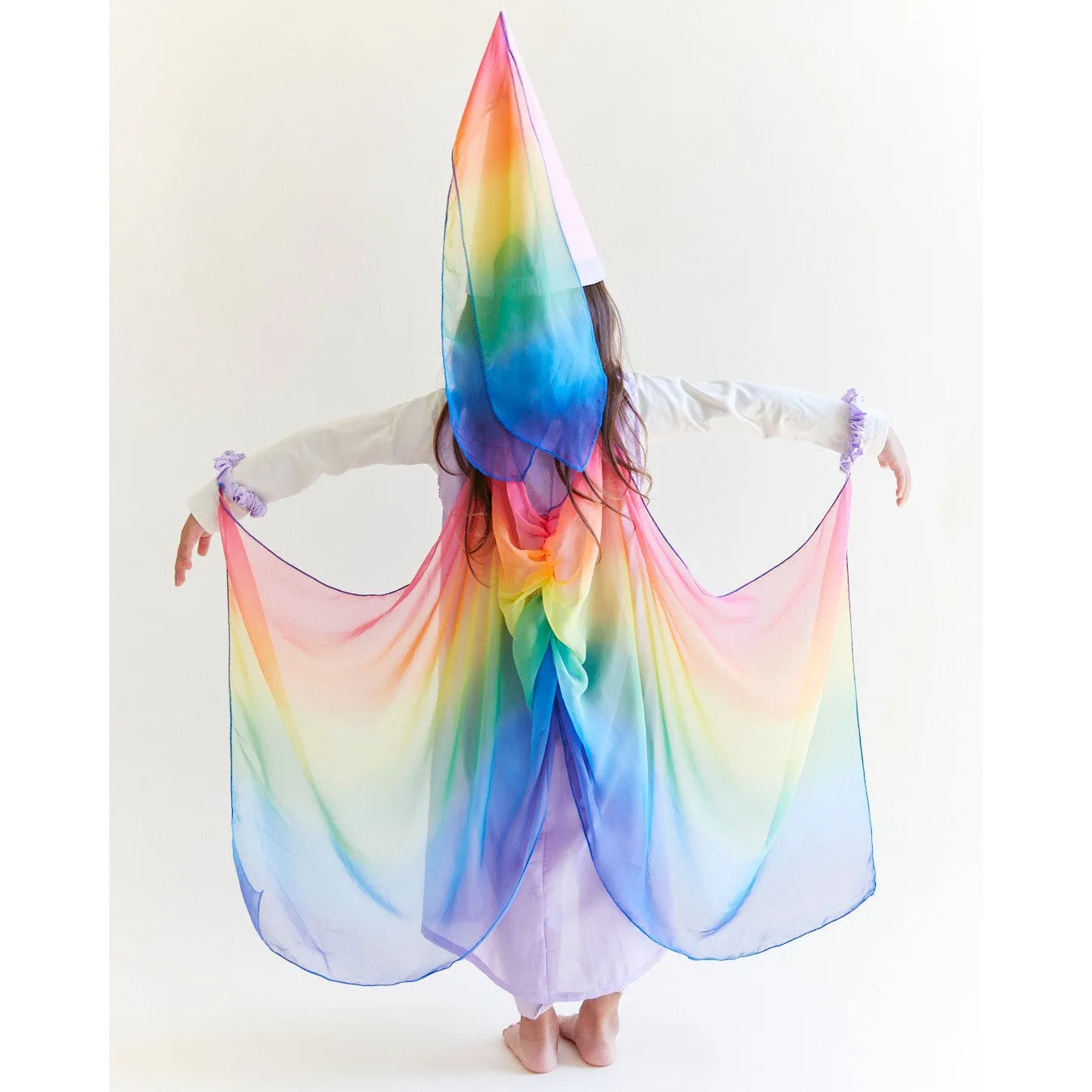 Sarah's Silks Fairy Dress - Lavender and Rainbow